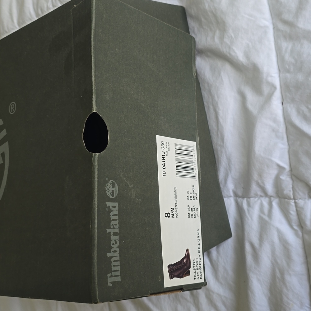 Timberland Burgundy Full Grain Leather Boots - Picture 6 of 6